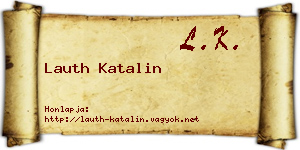 Lauth Katalin névjegykártya