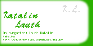 katalin lauth business card